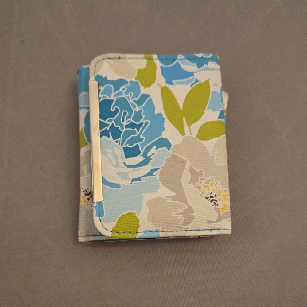 Floral Blue and Green Wallet